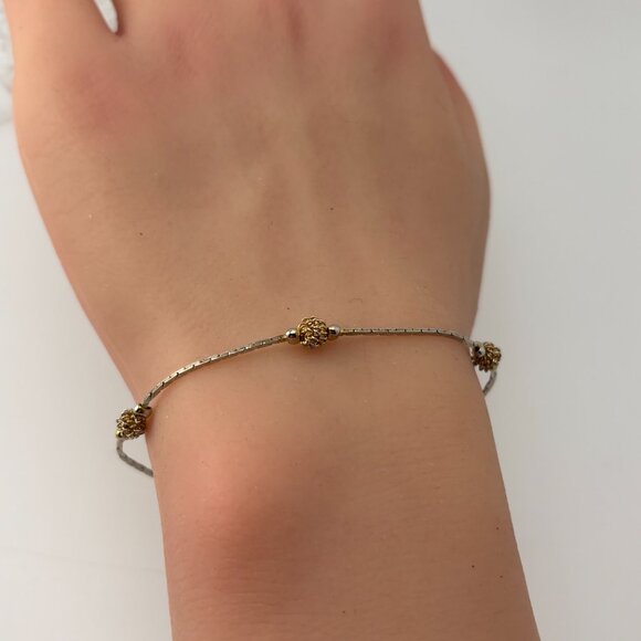 3 Wire Ball Tennis Bracelet - Picture 3 of 6